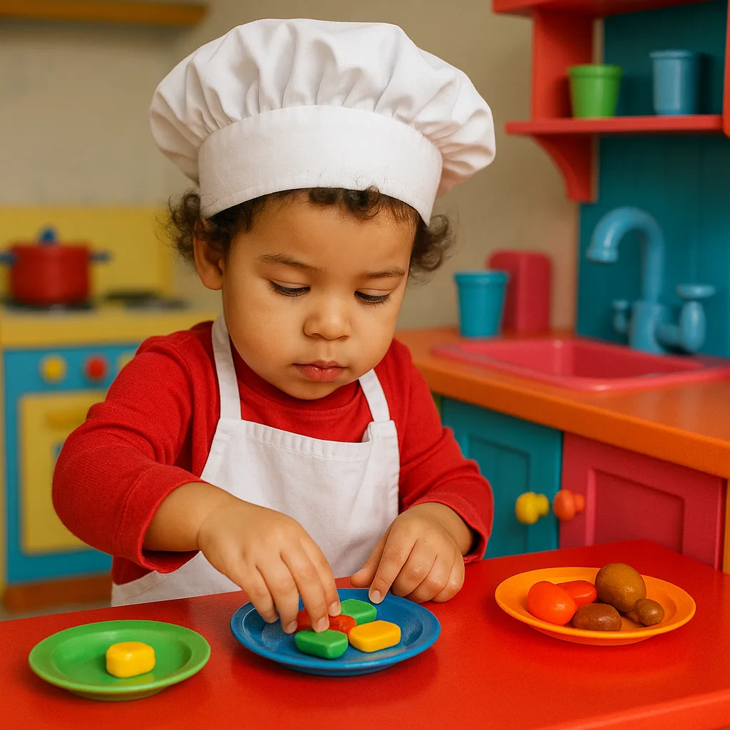 Child Is Acting as a Chef