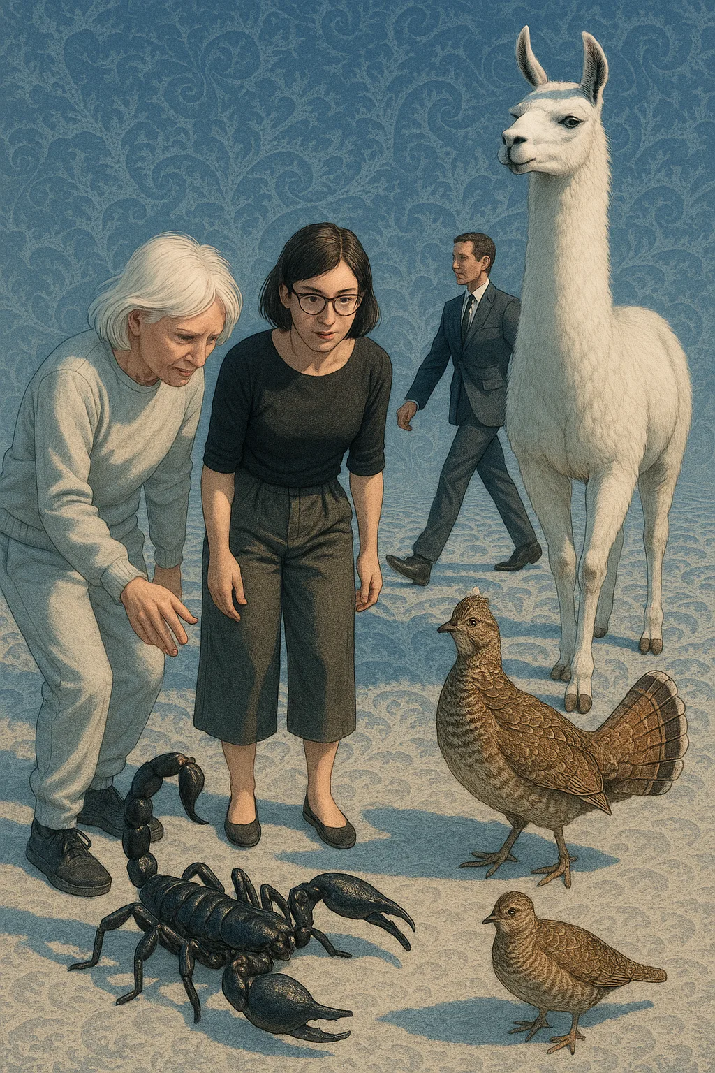 Person with Pure White Snow-white Hair