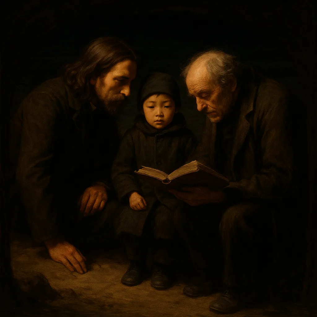 Long-haired Author with a Prominent Nose
