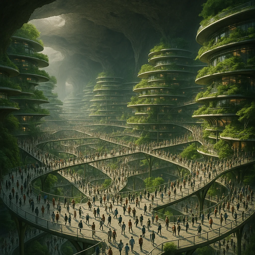 Myriad Tiny Figures Populate the Sprawling