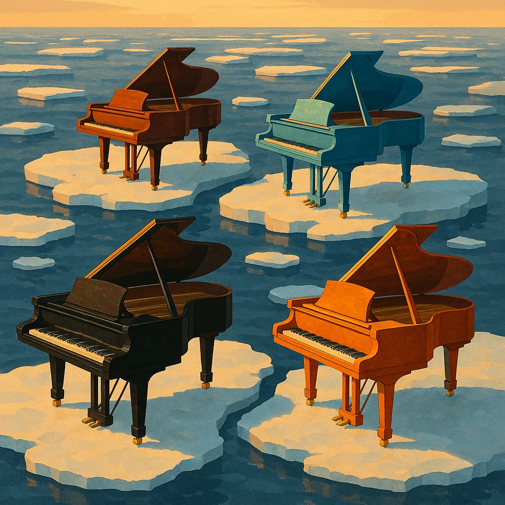 Four Diverse Grand Pianos