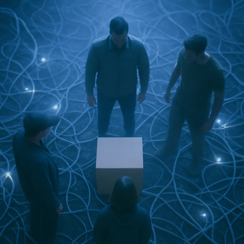 Centrally Composed Scene Unfolds Within Vast