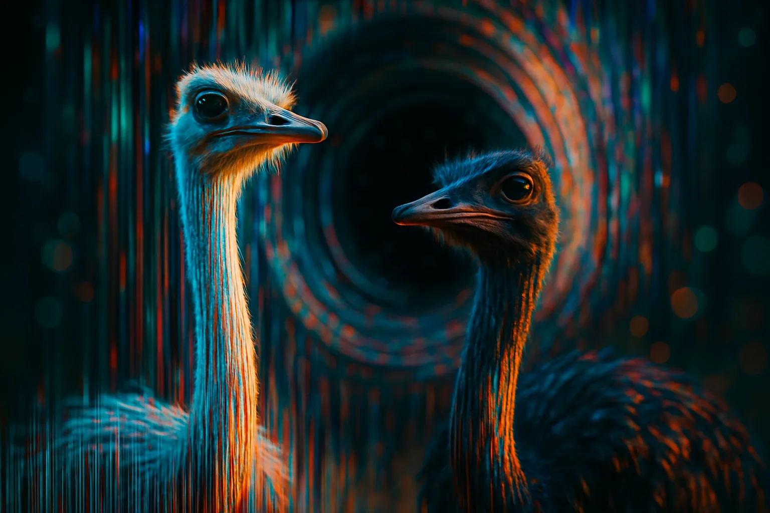 Two Diverse Ostriches