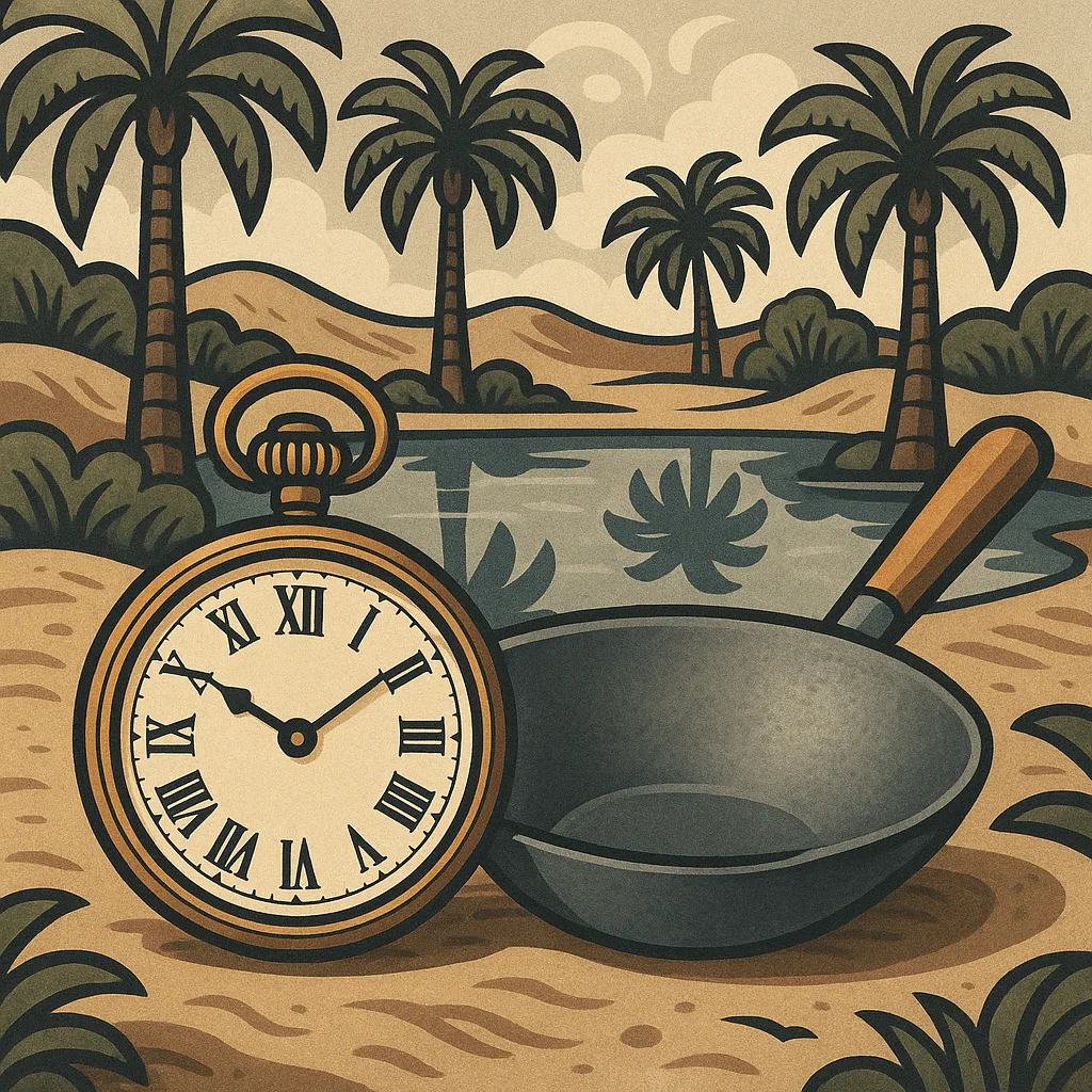 Within the Serene Ambiance of a Secluded Oasis
