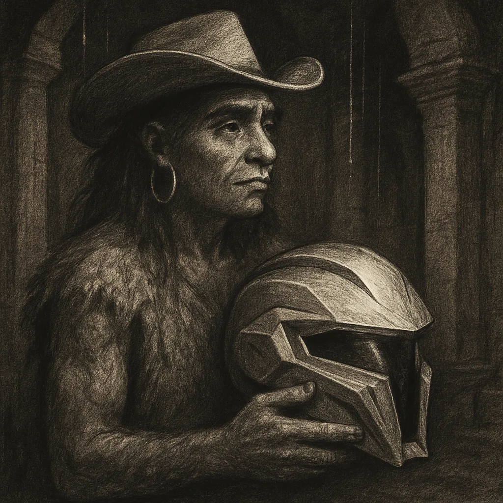 Contemplative Prehistoric Cave Dweller of Middle Eastern Descent