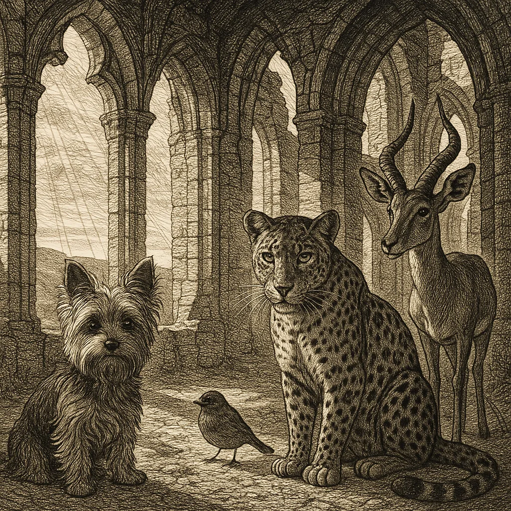 Off-center Yorkshire Terrier