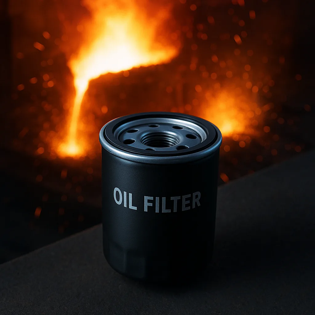 Against the Dramatic Fiery Glow and Sparks