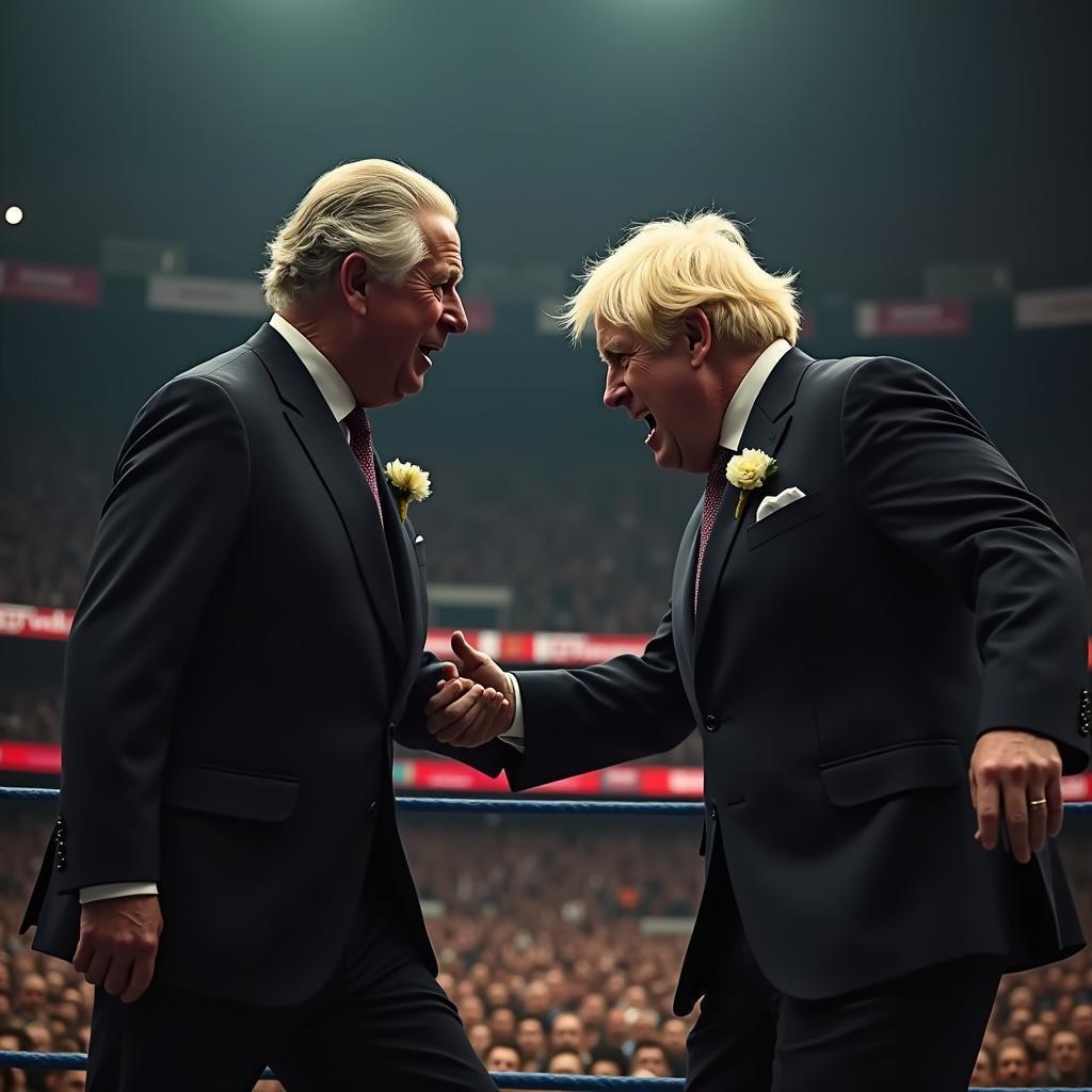 Prince Charles and Boris Johnson Wrestle Live