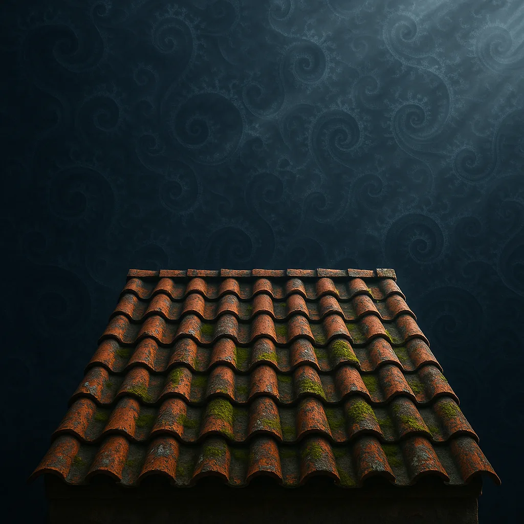Against a Mesmerizing Canvas of Endless Repeating Self-similar Fractal Designs