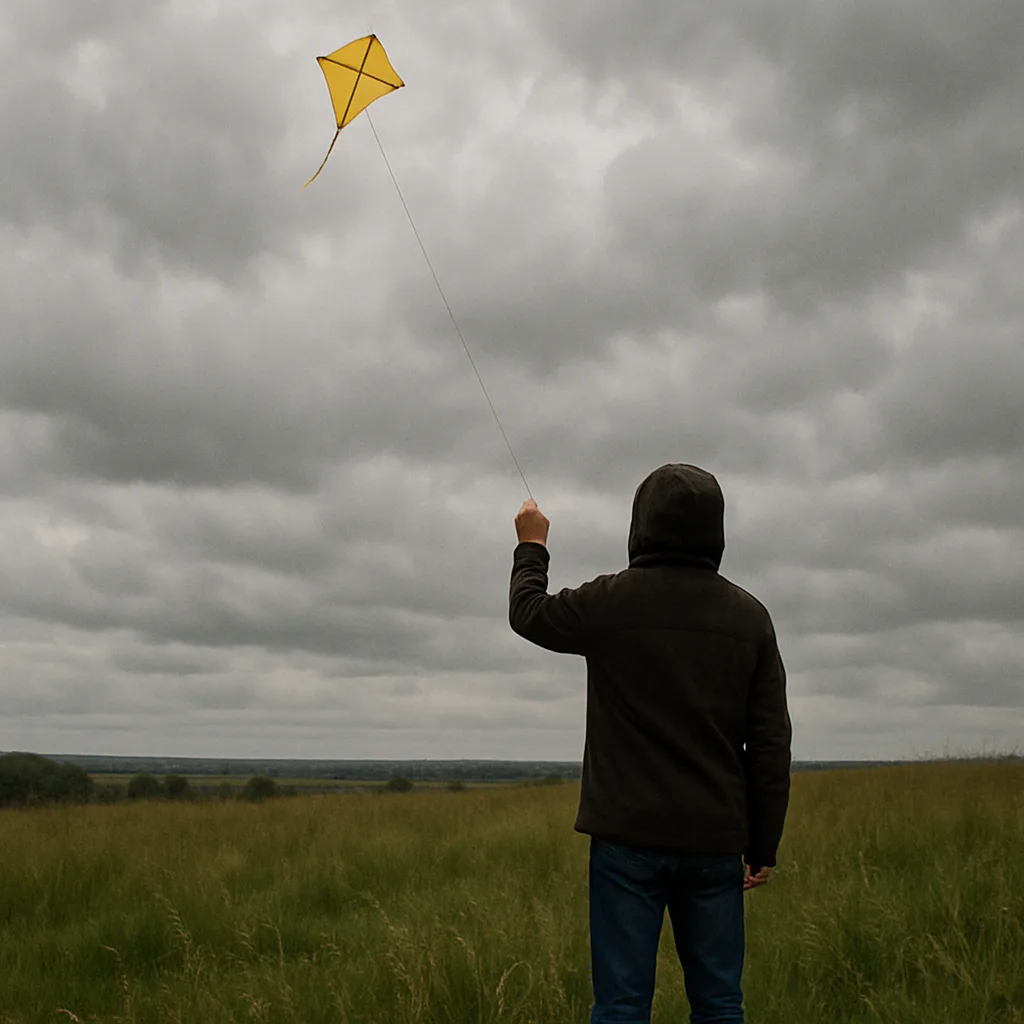 Person Standing in a Grassy Field