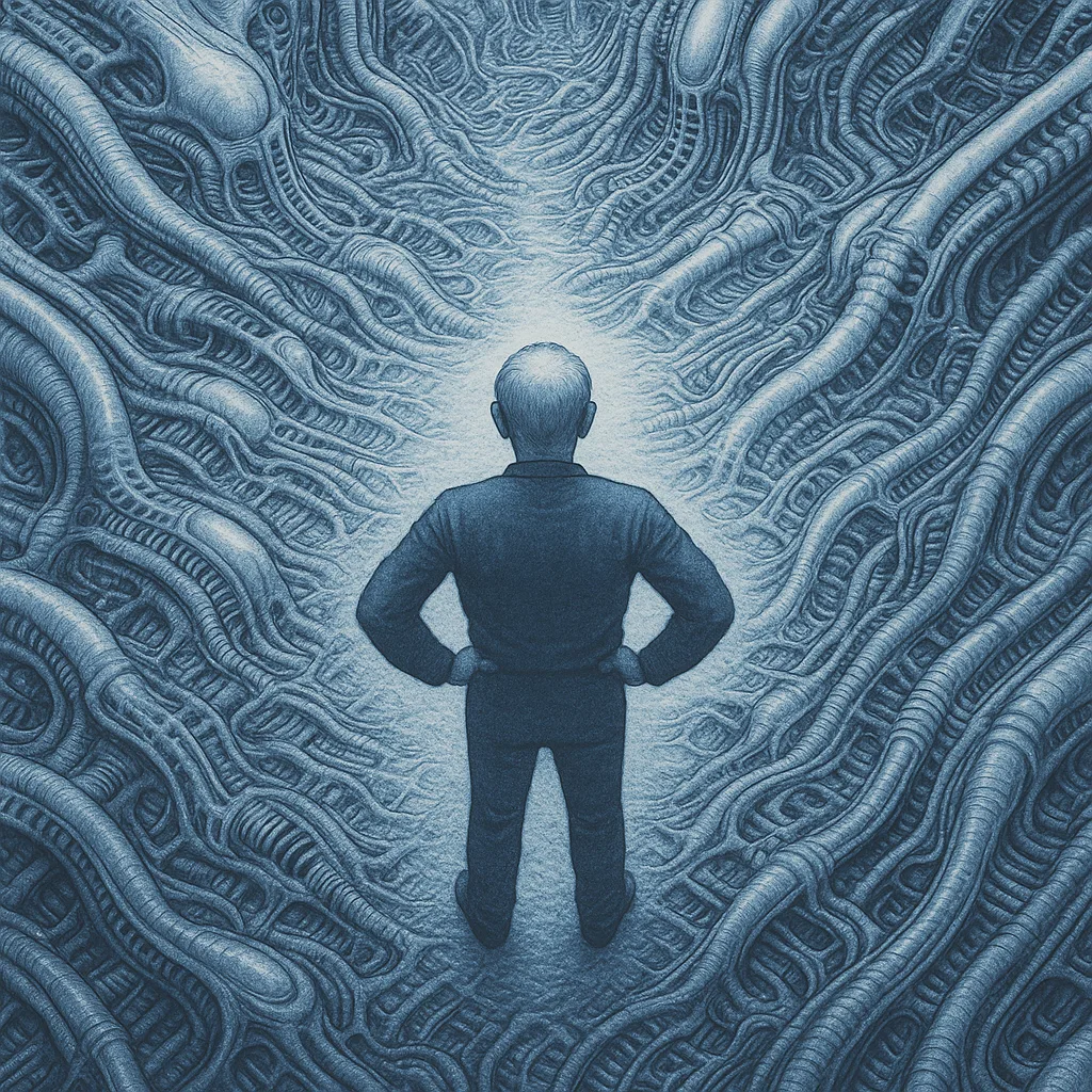 Solitary Figure—their Visible Crown Perhaps Revealing the Subtle Forms