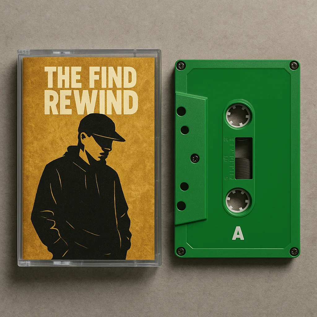 Green Cassette Tape Alongside its Case