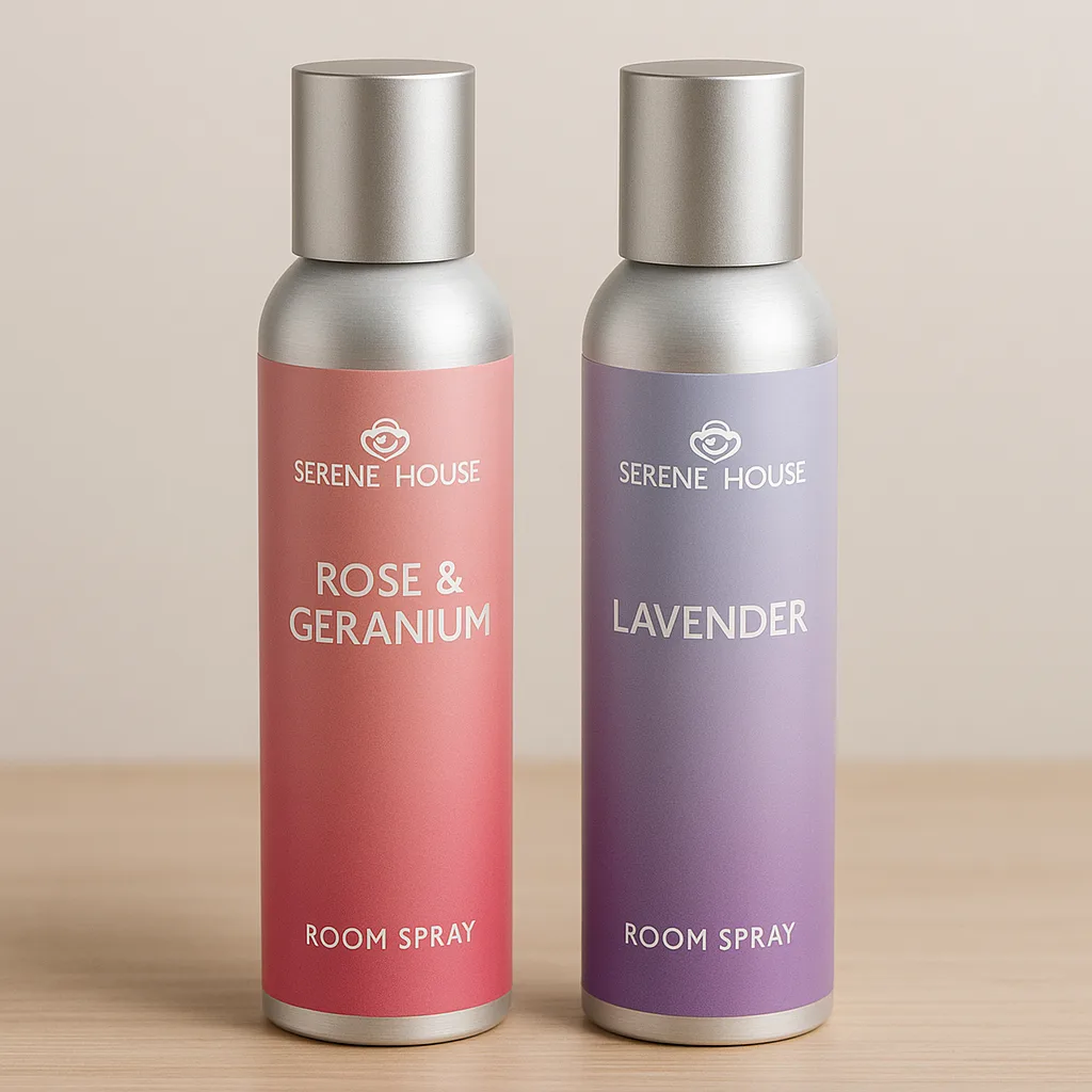 Two Cylindrical Room Spray Bottles