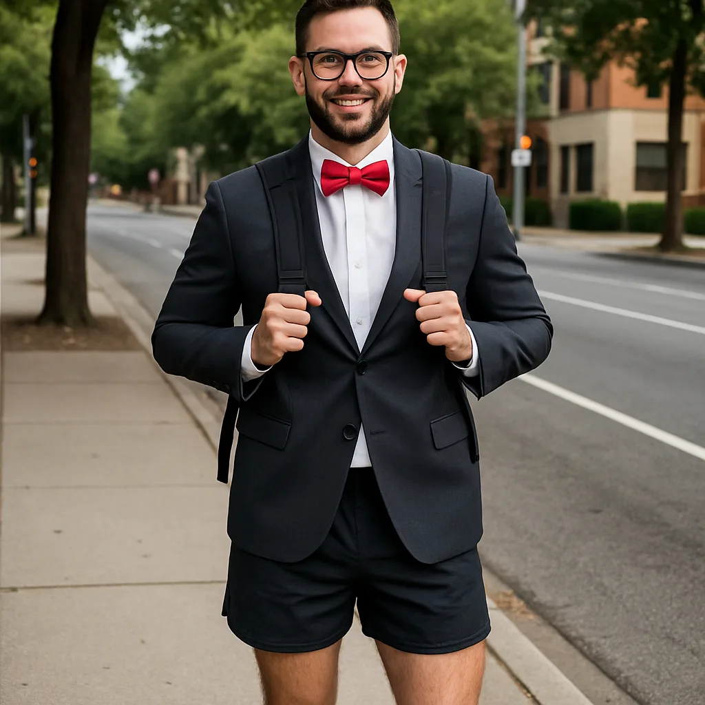 Man Wearing a Suit Jacket