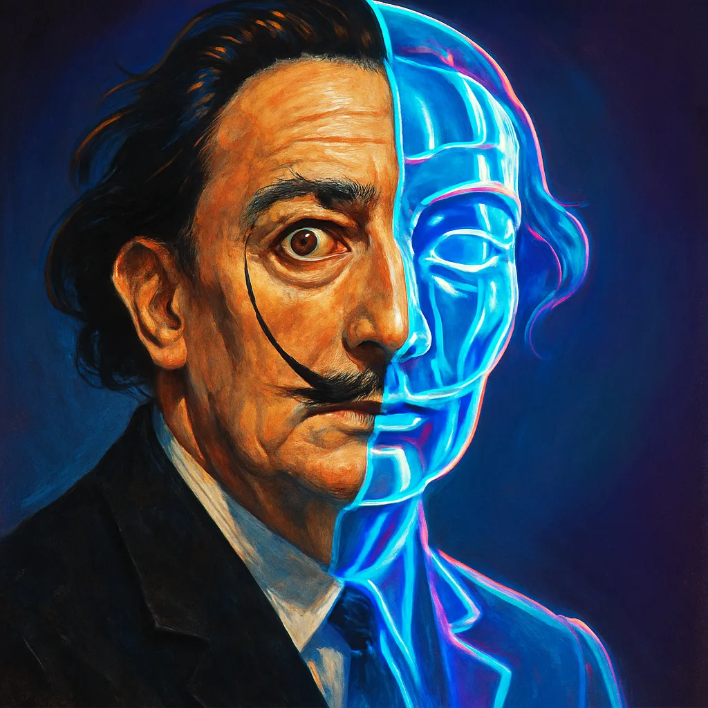 Enthralling Portrait of Salvador Dalí, Where One Half