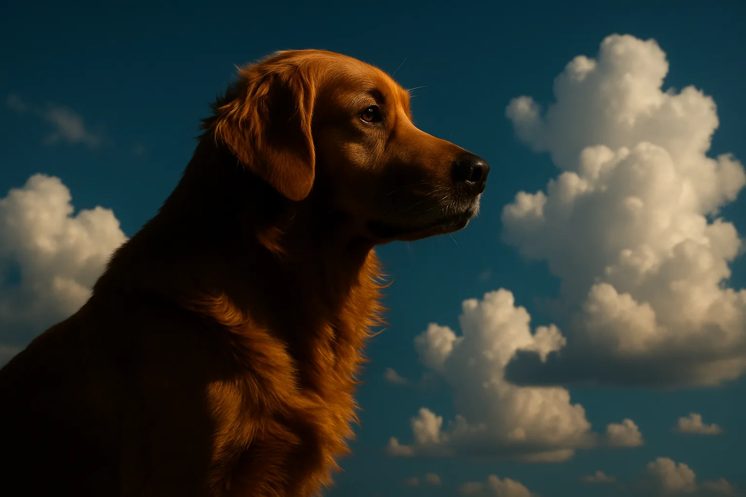 Single Dark Honey Gold Golden Retriever