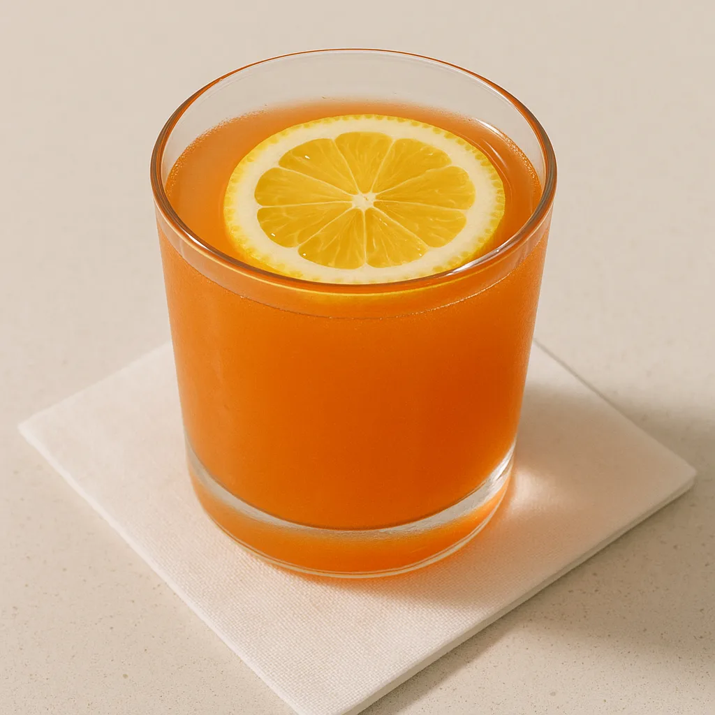 Glass of Orange-colored Drink