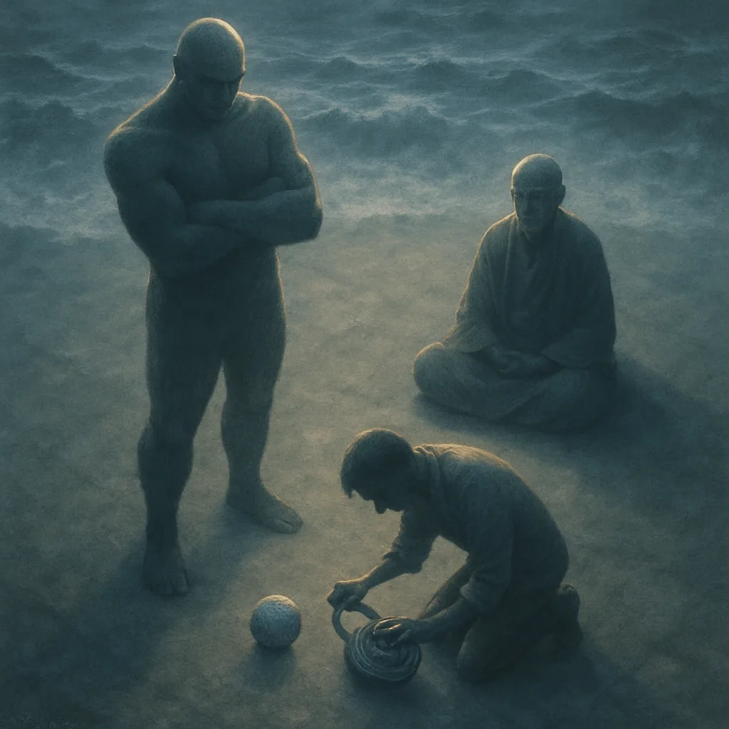 Giant with Crossed Arms and a Meditating Mentor Watch
