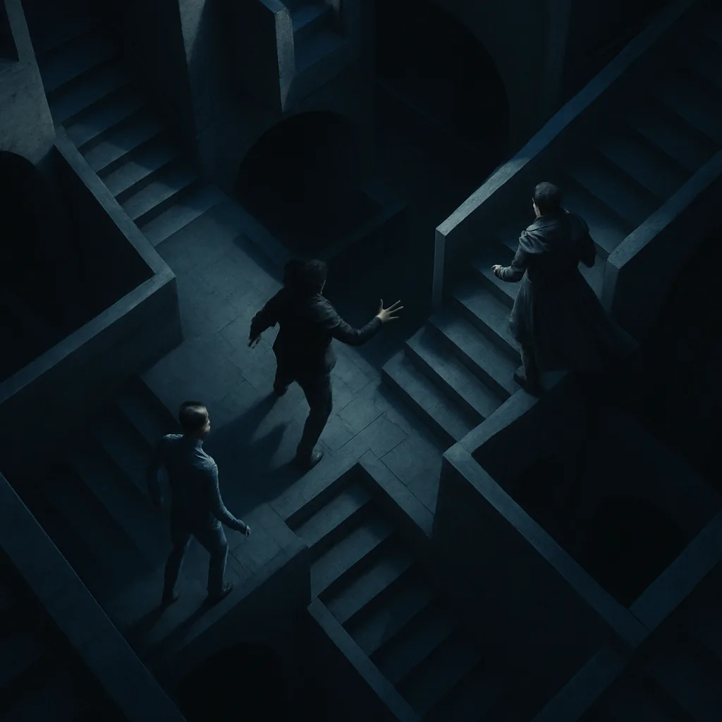 Three Diminutive Figures—one in Sleek