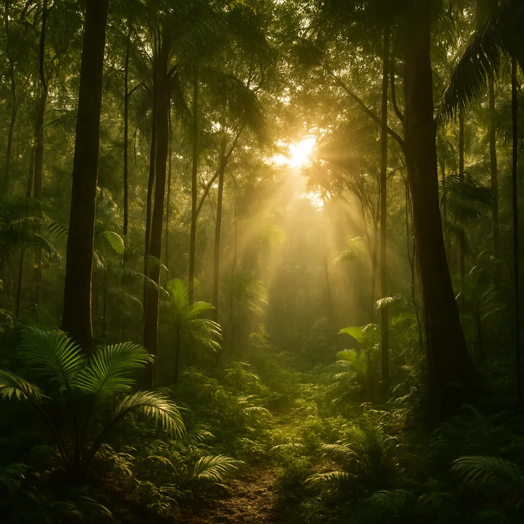 Rainforest Where the Foliage Is Less Dense