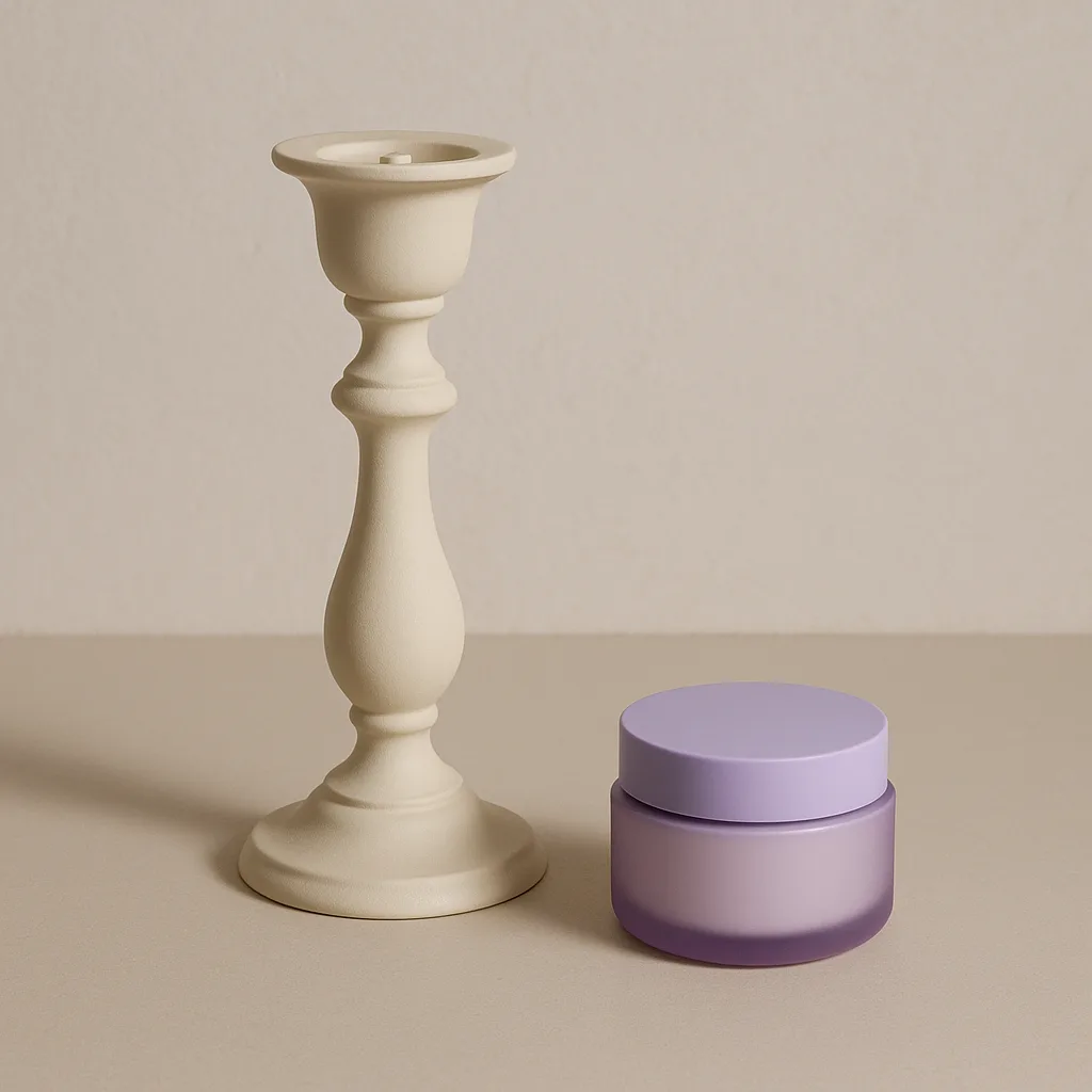 Placed Next to the Tall Candle Holder of Ivory
