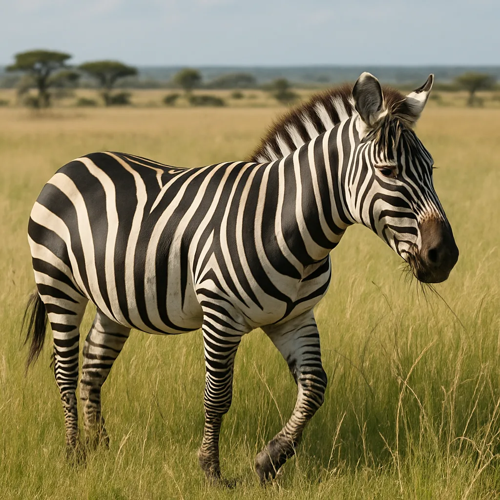 Herbivorous Mammal with Stripes