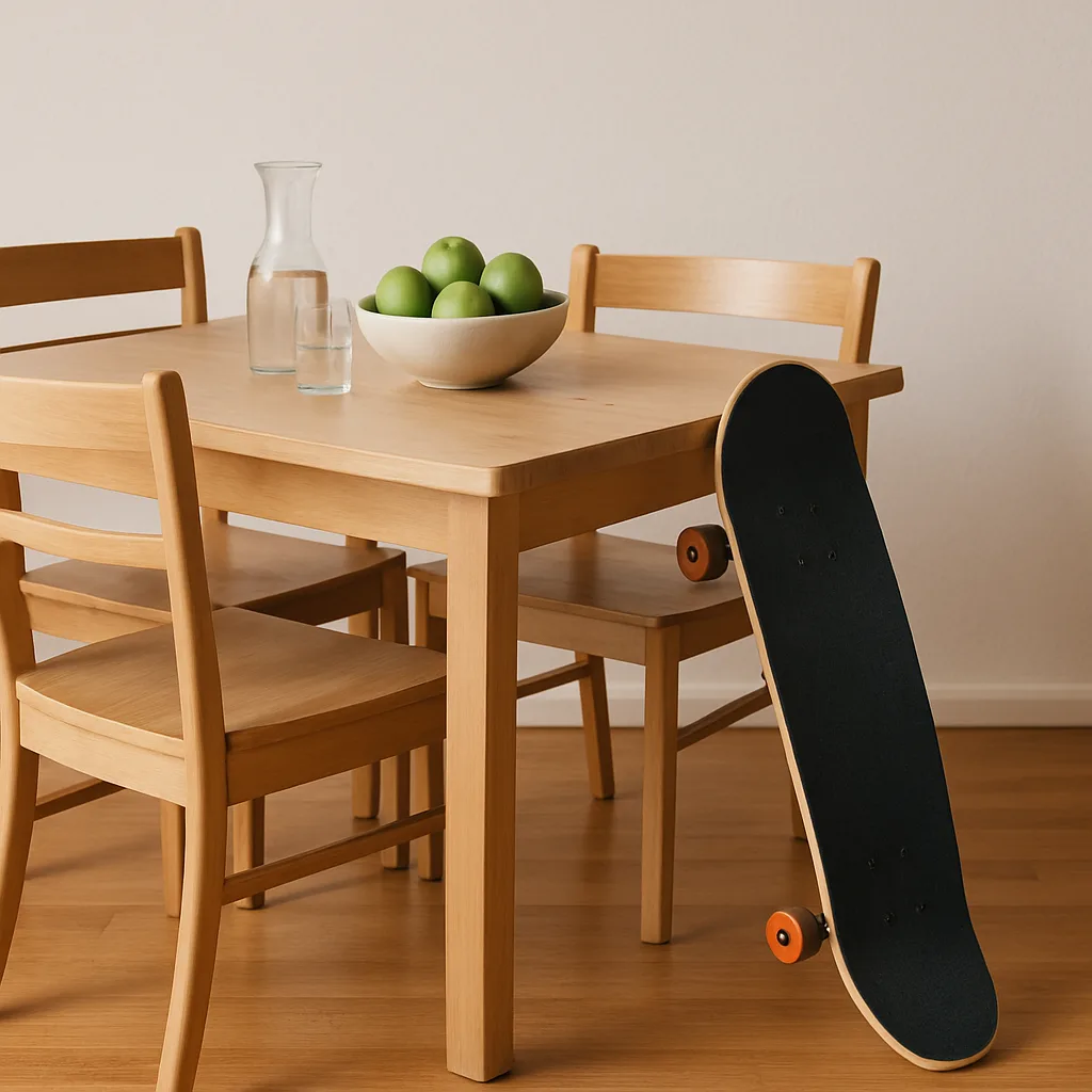 Skateboard Is Propped