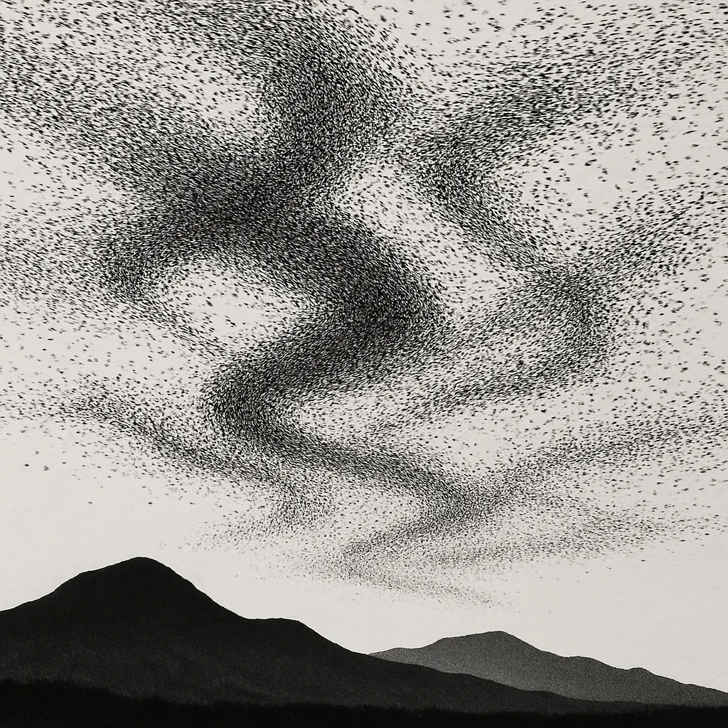 Massive Flock of Countless Birds Creates Dynamic
