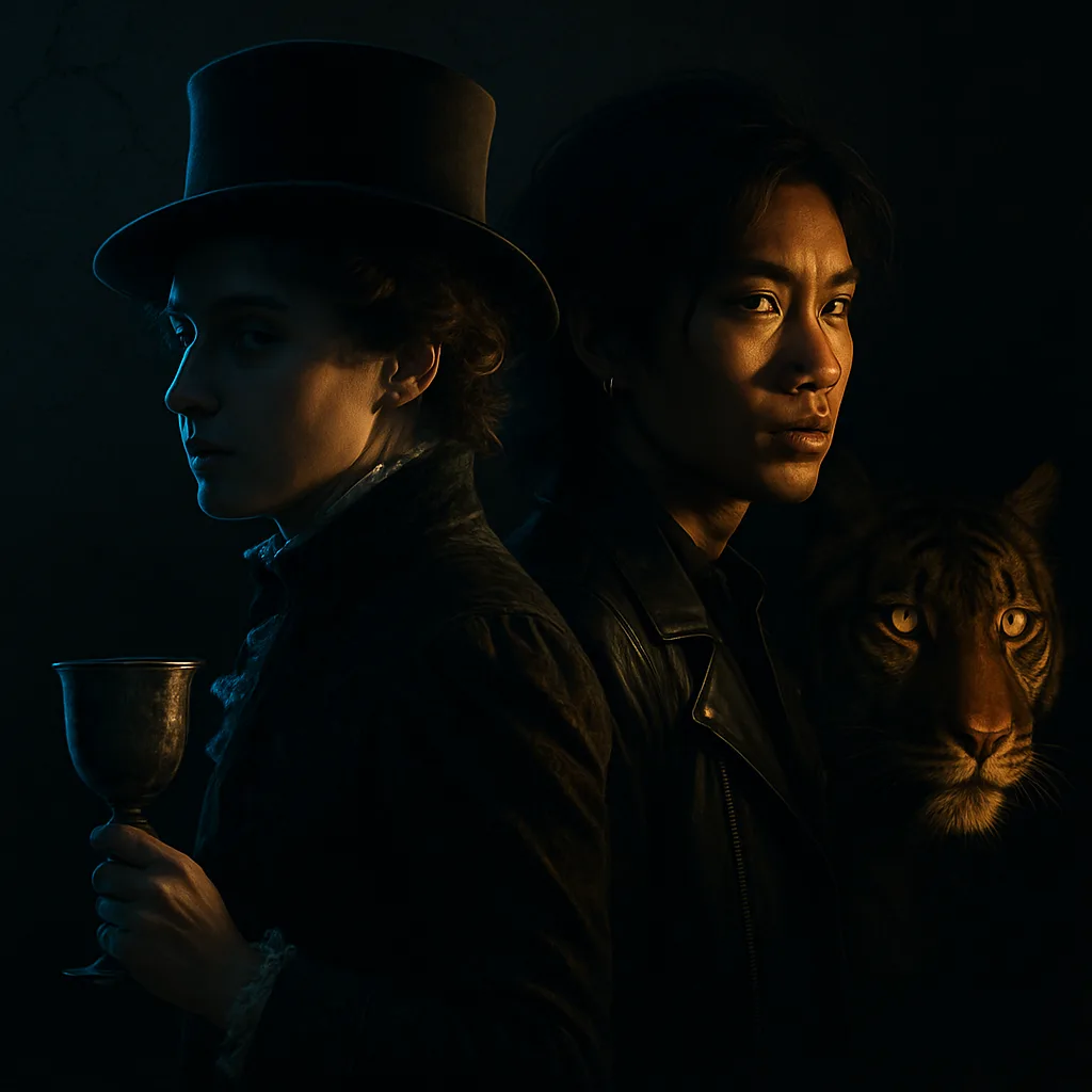 Ambiguously Gendered Artist in Detailed Victorian Attire