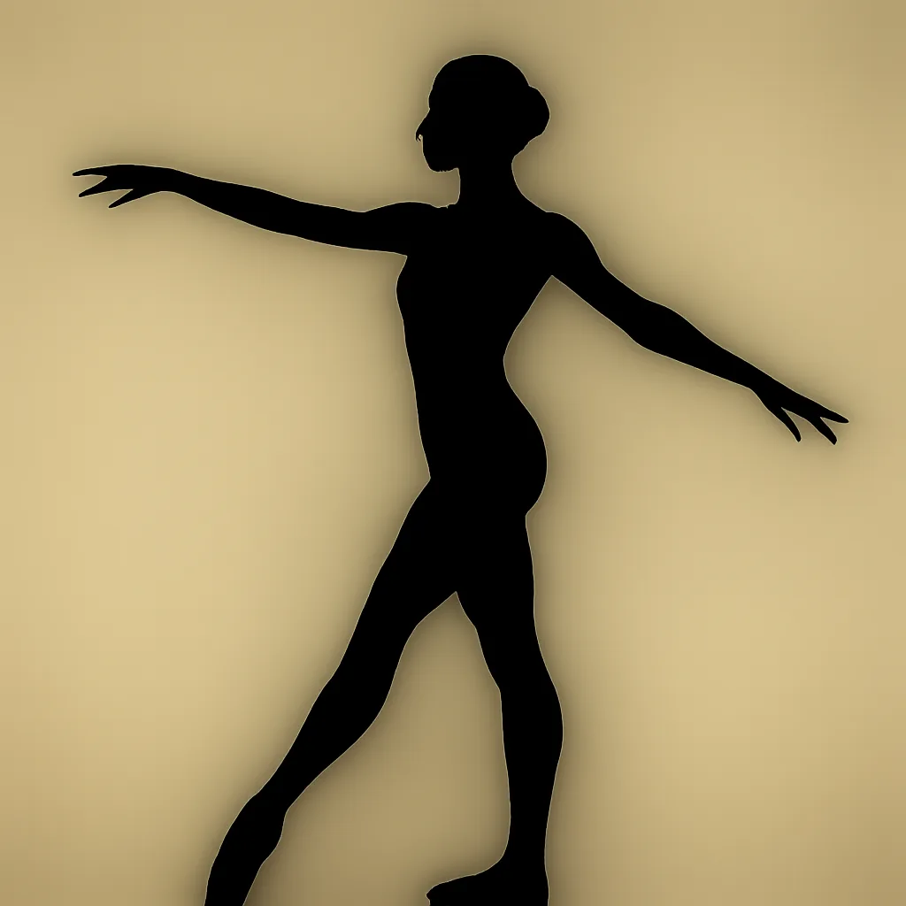 Figure Frozen in Mid-movement
