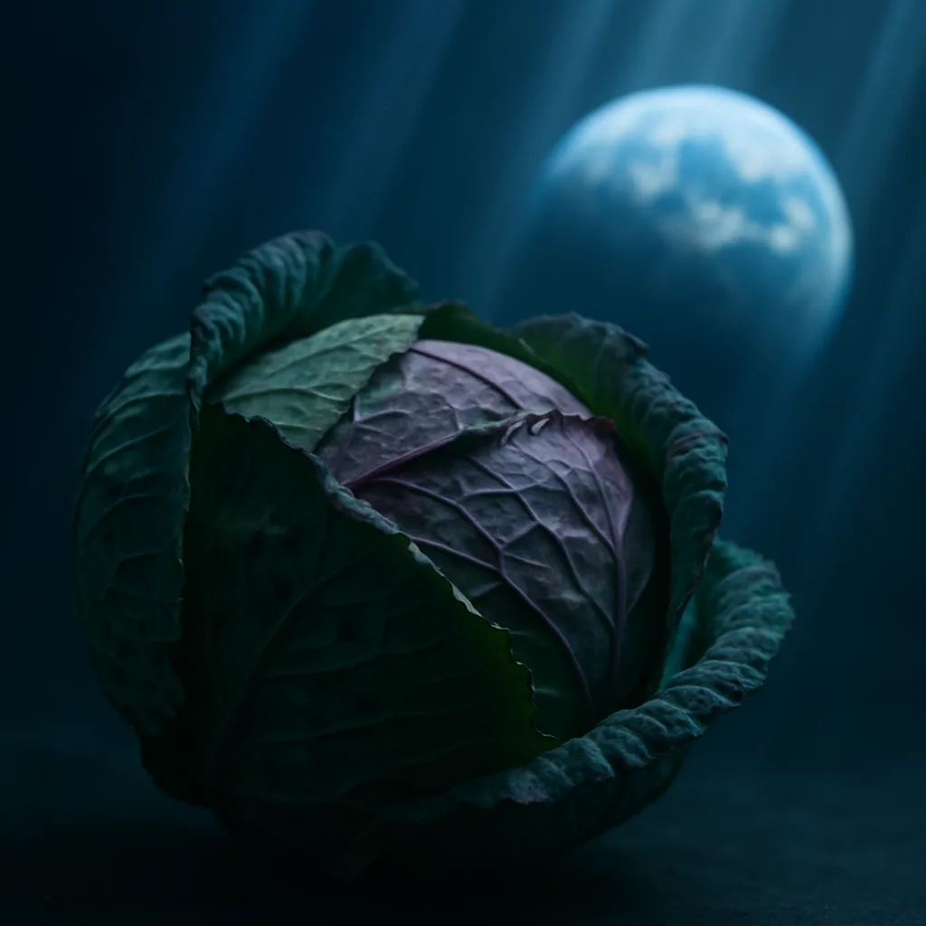 Deep Green and Reddish-purple Cabbage Head
