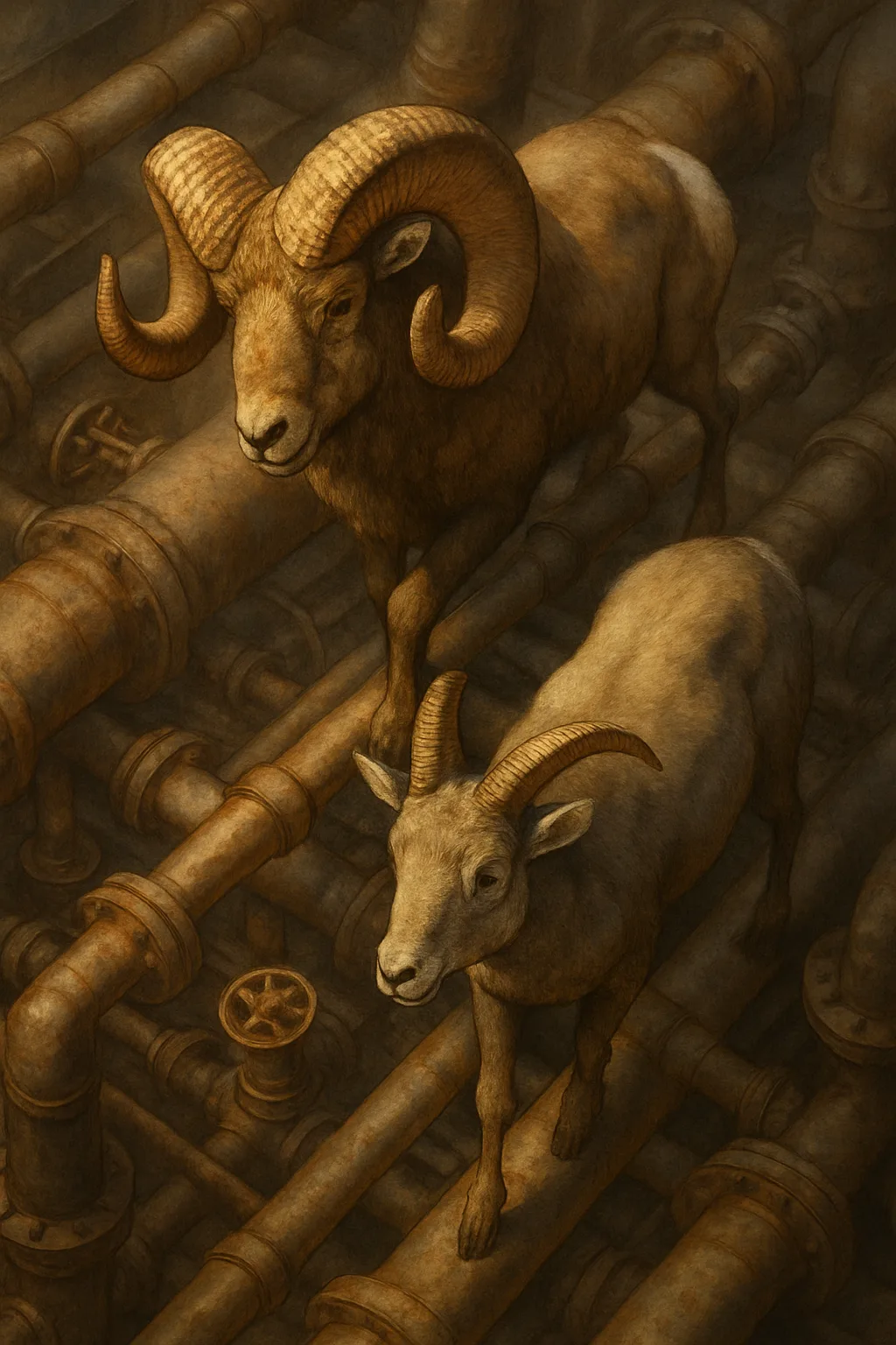 Powerfully Muscled Large Bighorn Ram