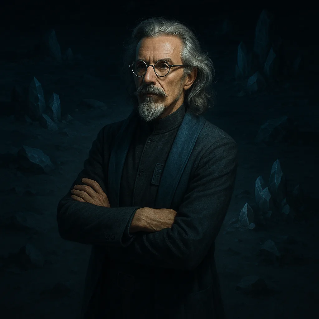 Sage Character Styled as a Visionary Tech Innovator