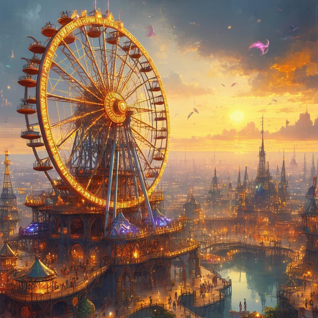 Enchanted Ferris Wheel Rising Mid Construction