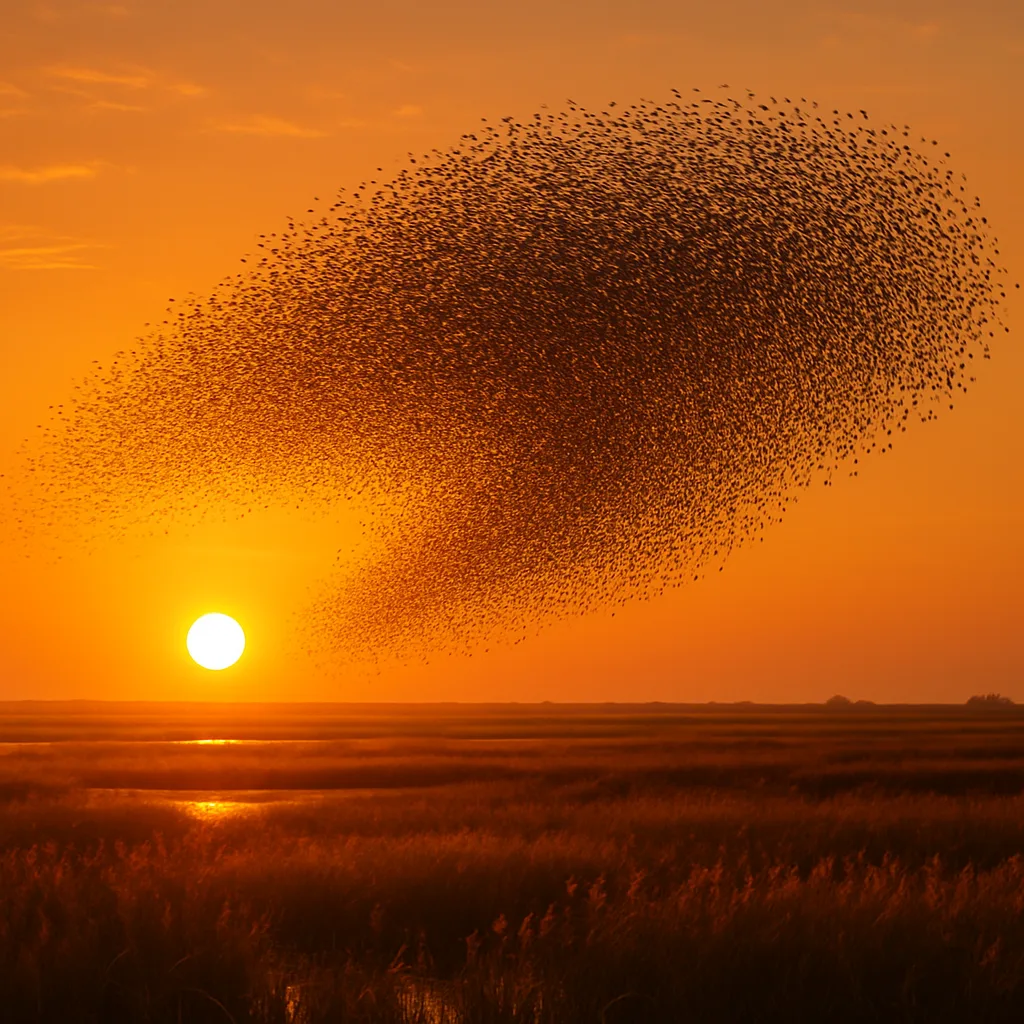 Massive Flock of Starlings