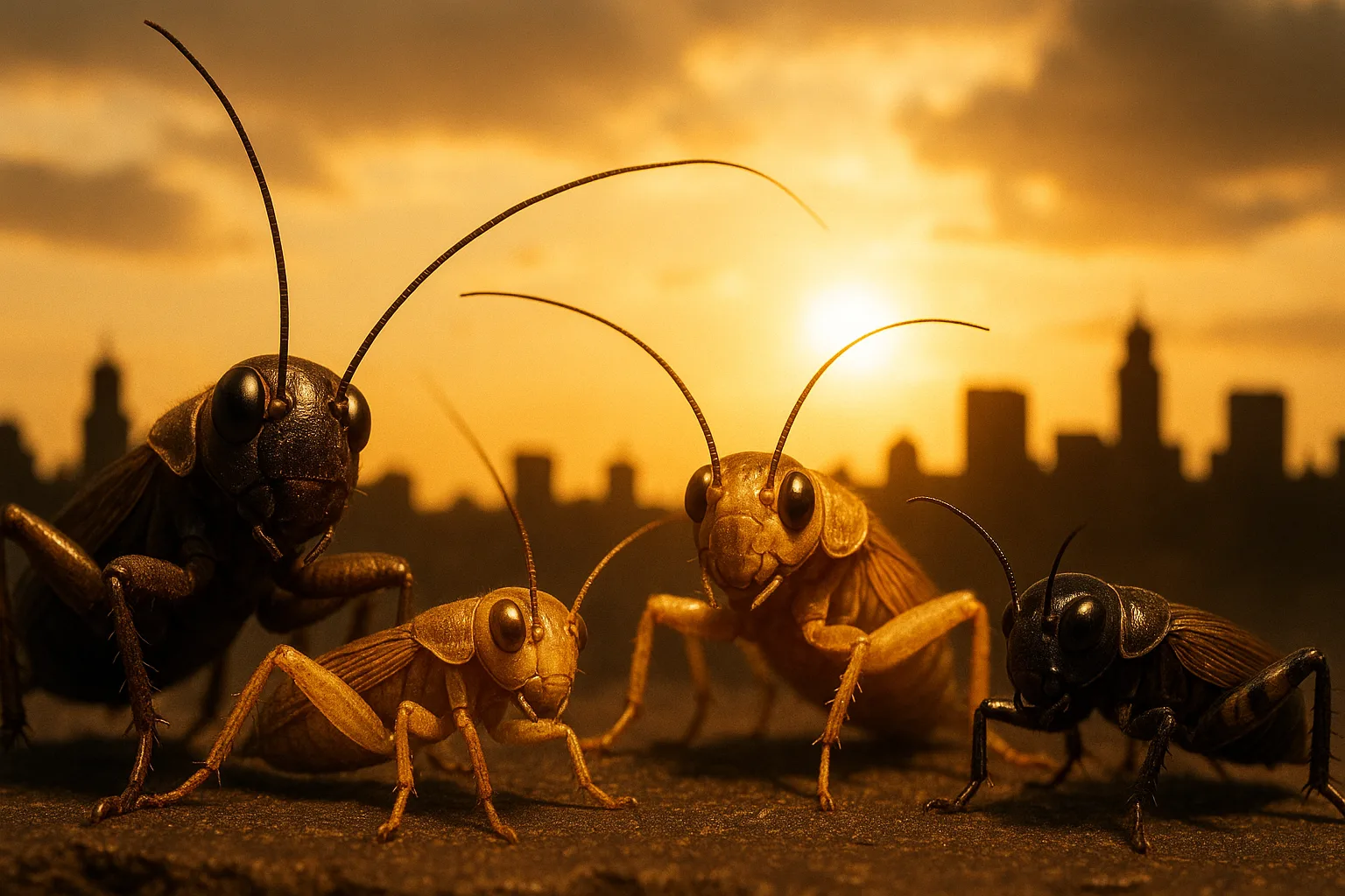 Against the Dramatic Backdrop of a Dark Cityscape