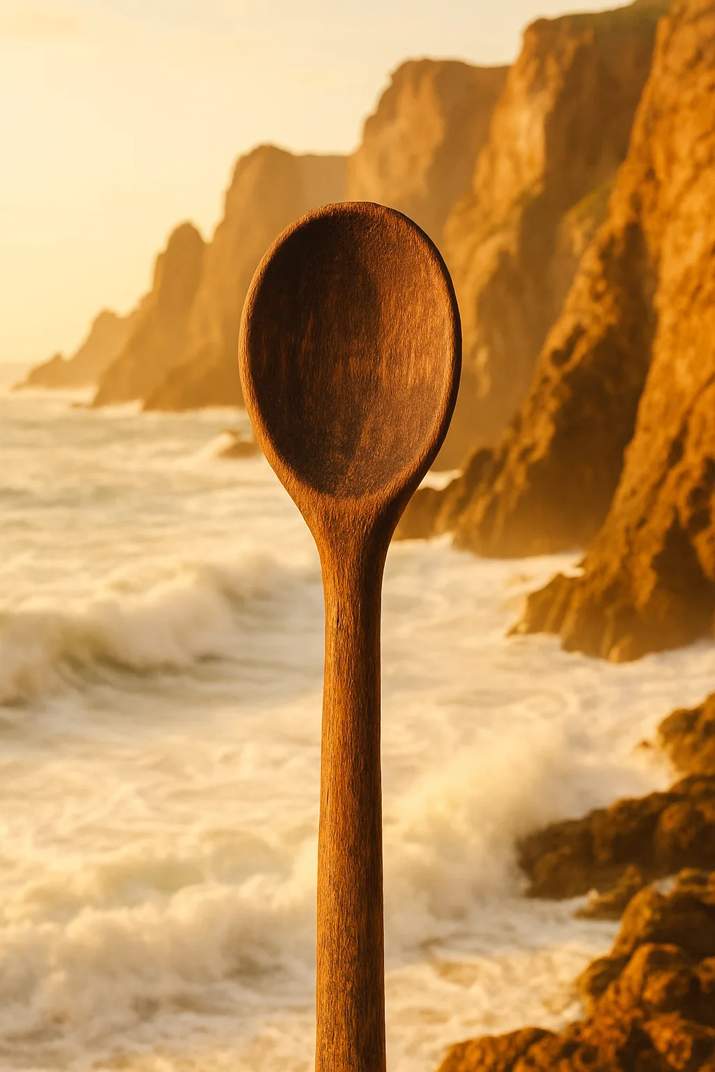 Single Wooden Spoon—characterized by its Standard Cooking Spoon Length