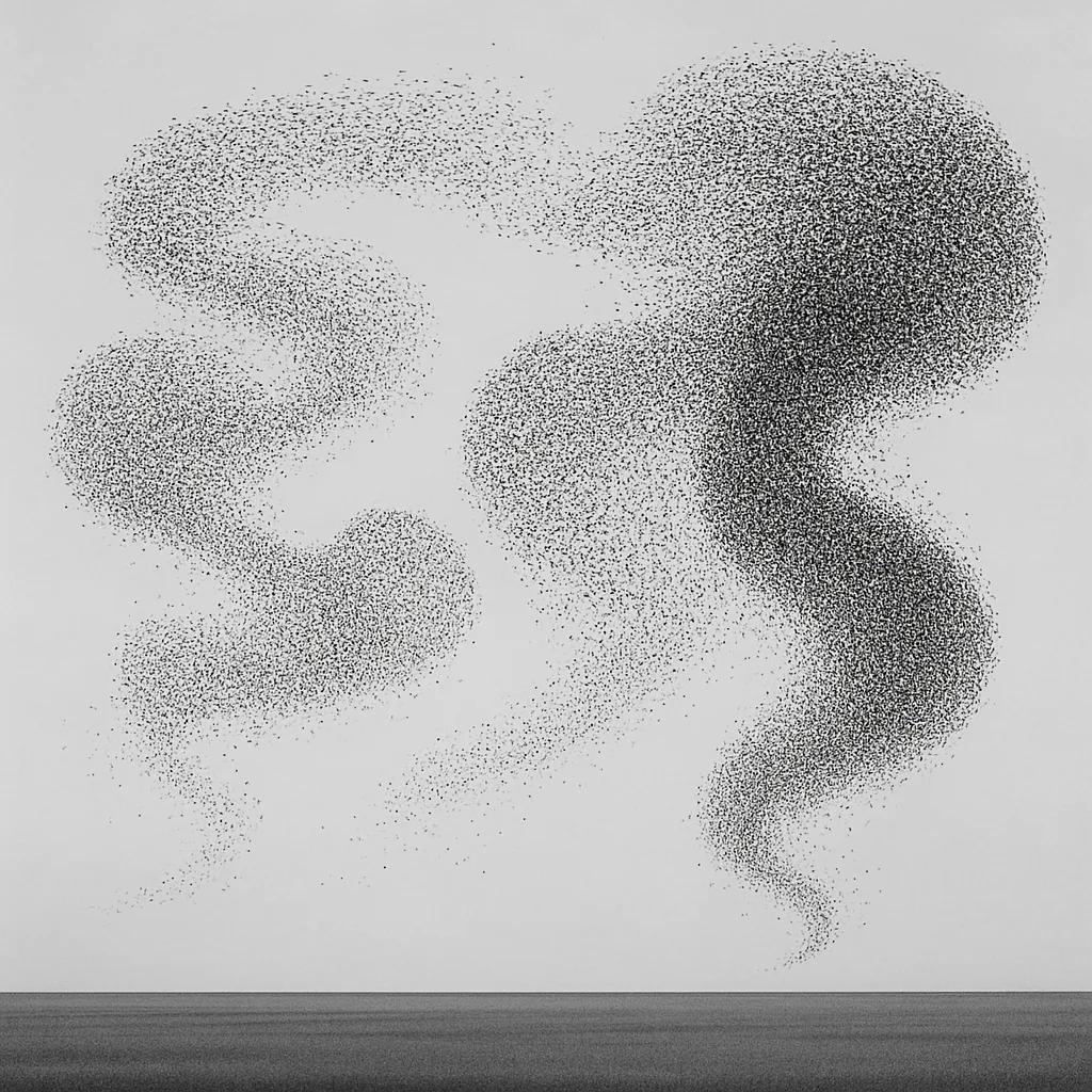 Enormous Flock of Countless Starlings Creates Mesmerizing Patterns