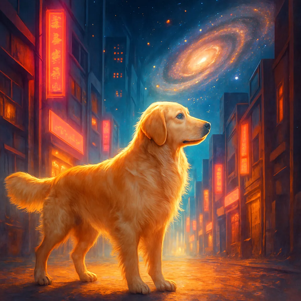Single Golden Retriever Stands