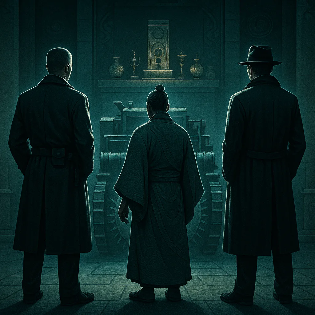 Two Detective-coated Figures