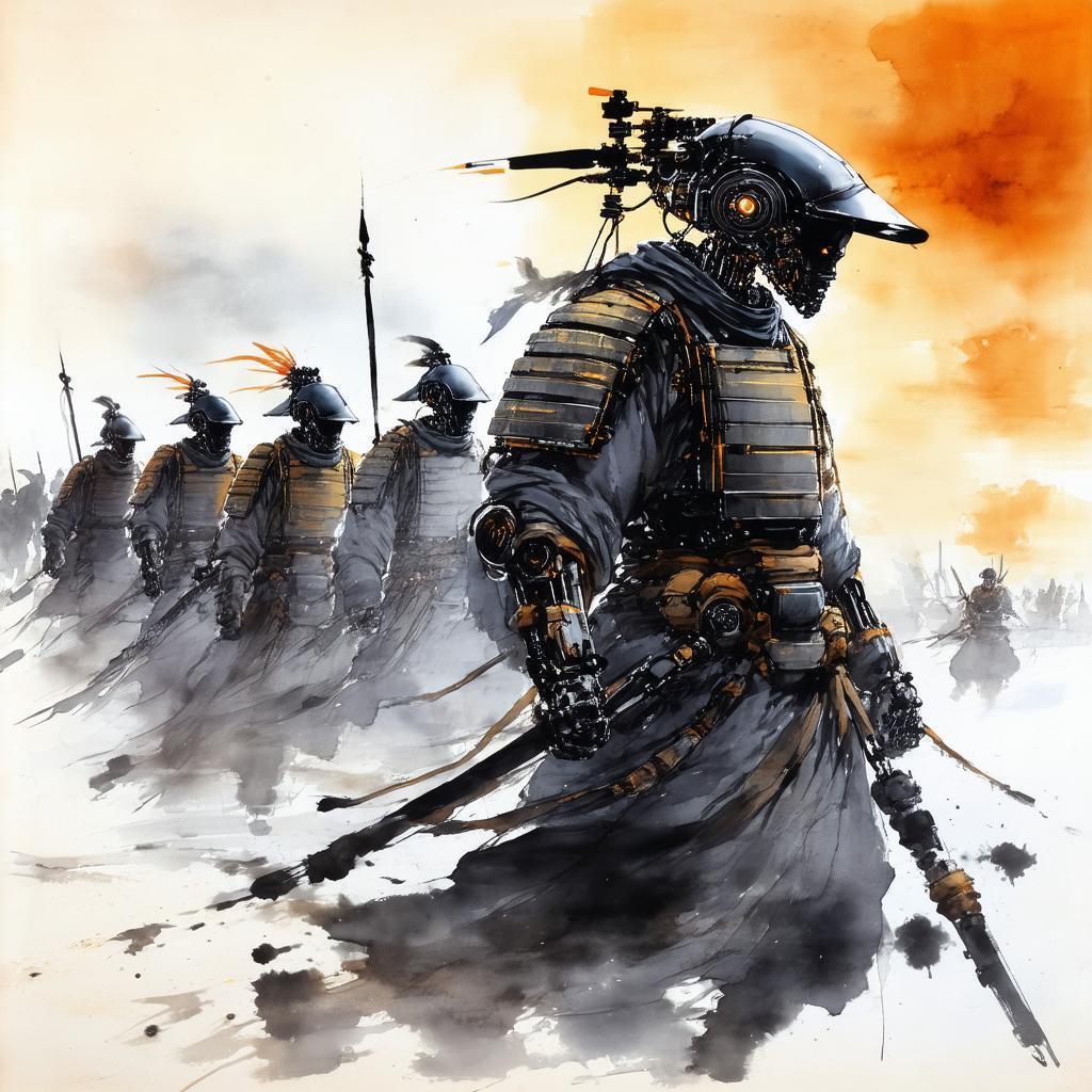 Ink Wash Mercenaries and Robot Shaman