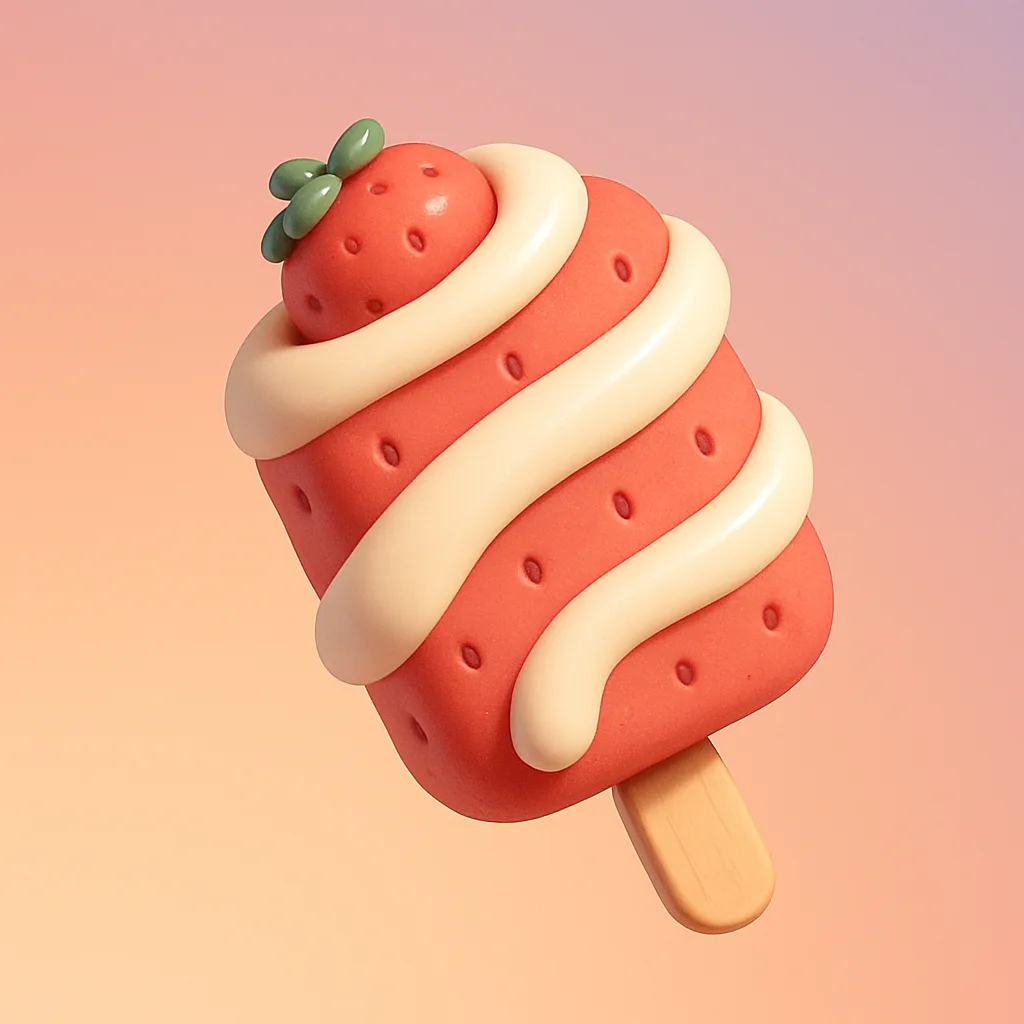 Take the [🍓] and Reimagine It as a Creamy Popsicle