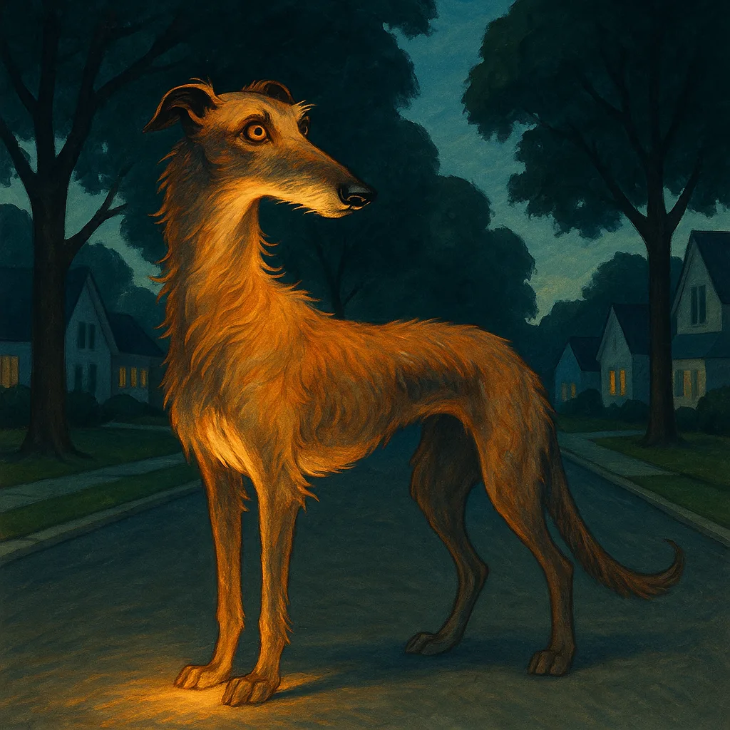 Single Scottish Deerhound—its Imposing Stature