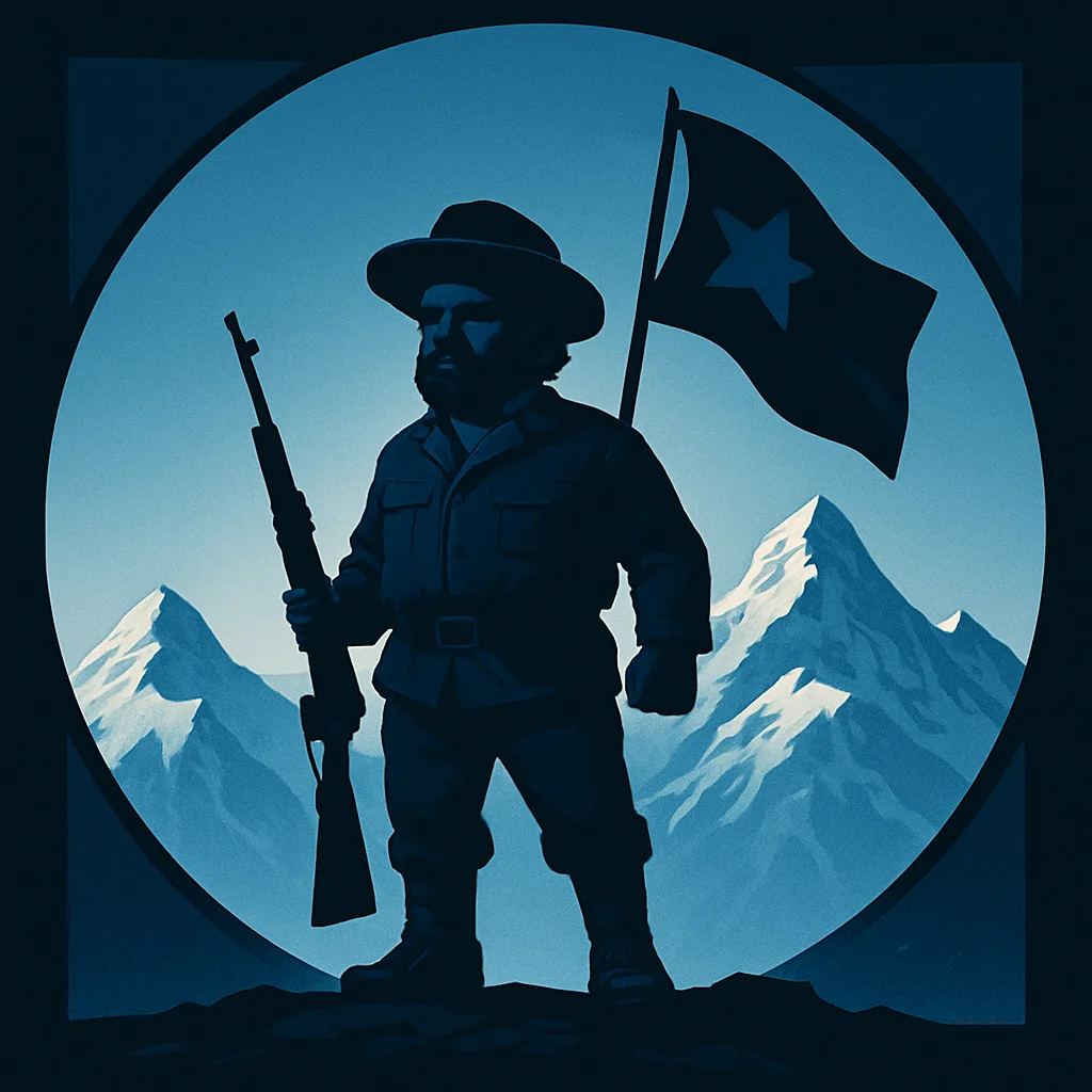 Diminutive Male Revolutionary Leader in Sturdy Combat Boots Stands Resolutely