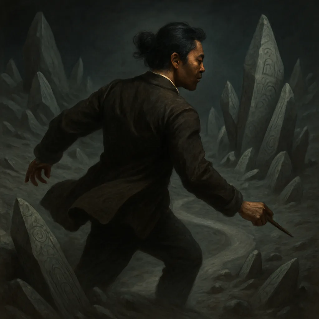 Figure Whose Dark Hair