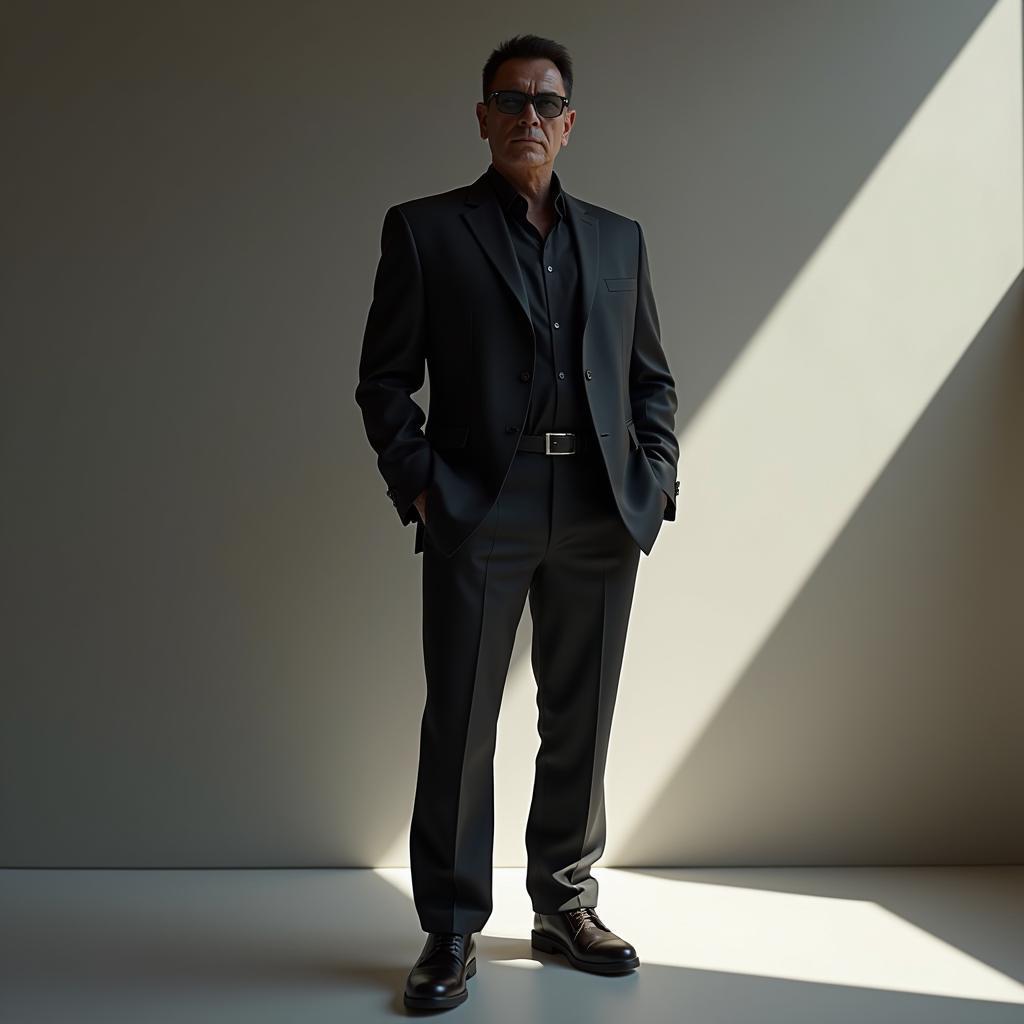 Steve Perry in Abstract Geometric Shadow