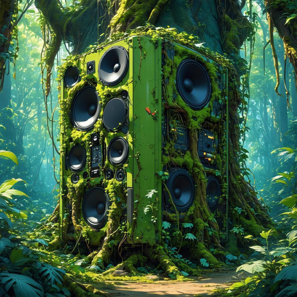 Overgrown Sonos Speaker Lost in the Forest