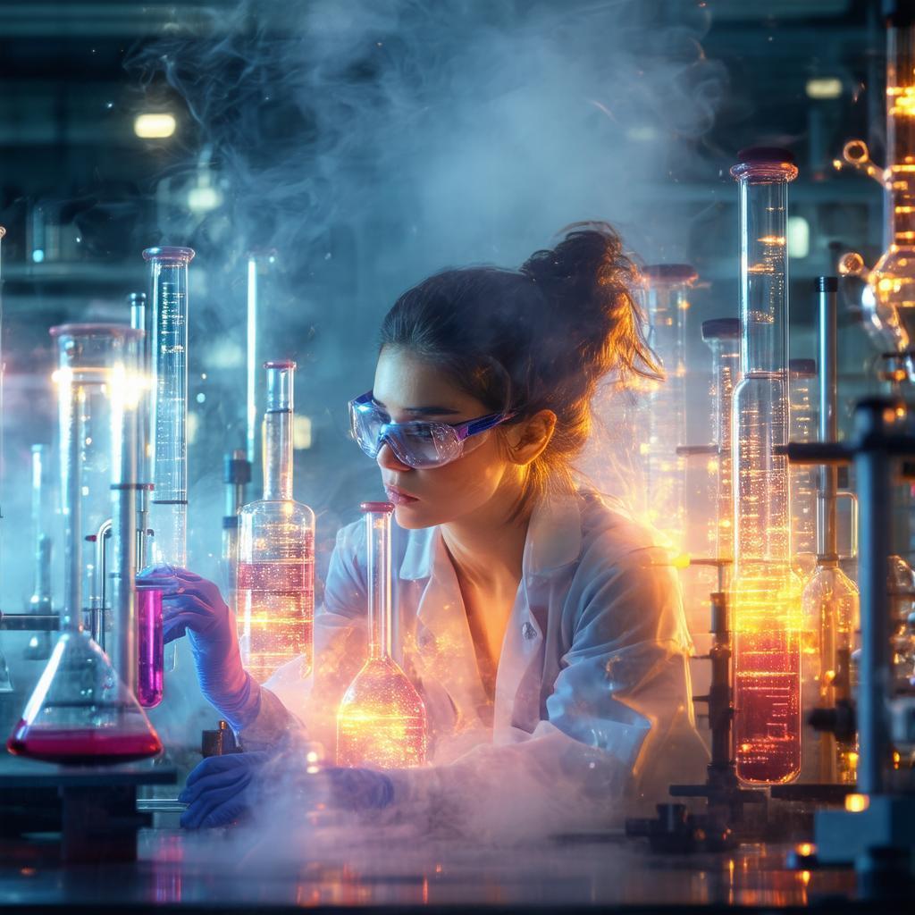 Dreamy Scientist in a Mystical Laboratory