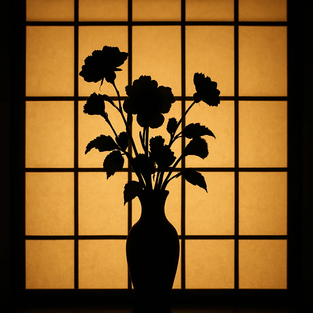 Dark Vase with Flowers