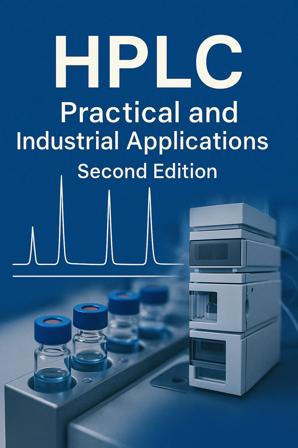 Blue Book Cover Featuring the Title "HPLC Practical